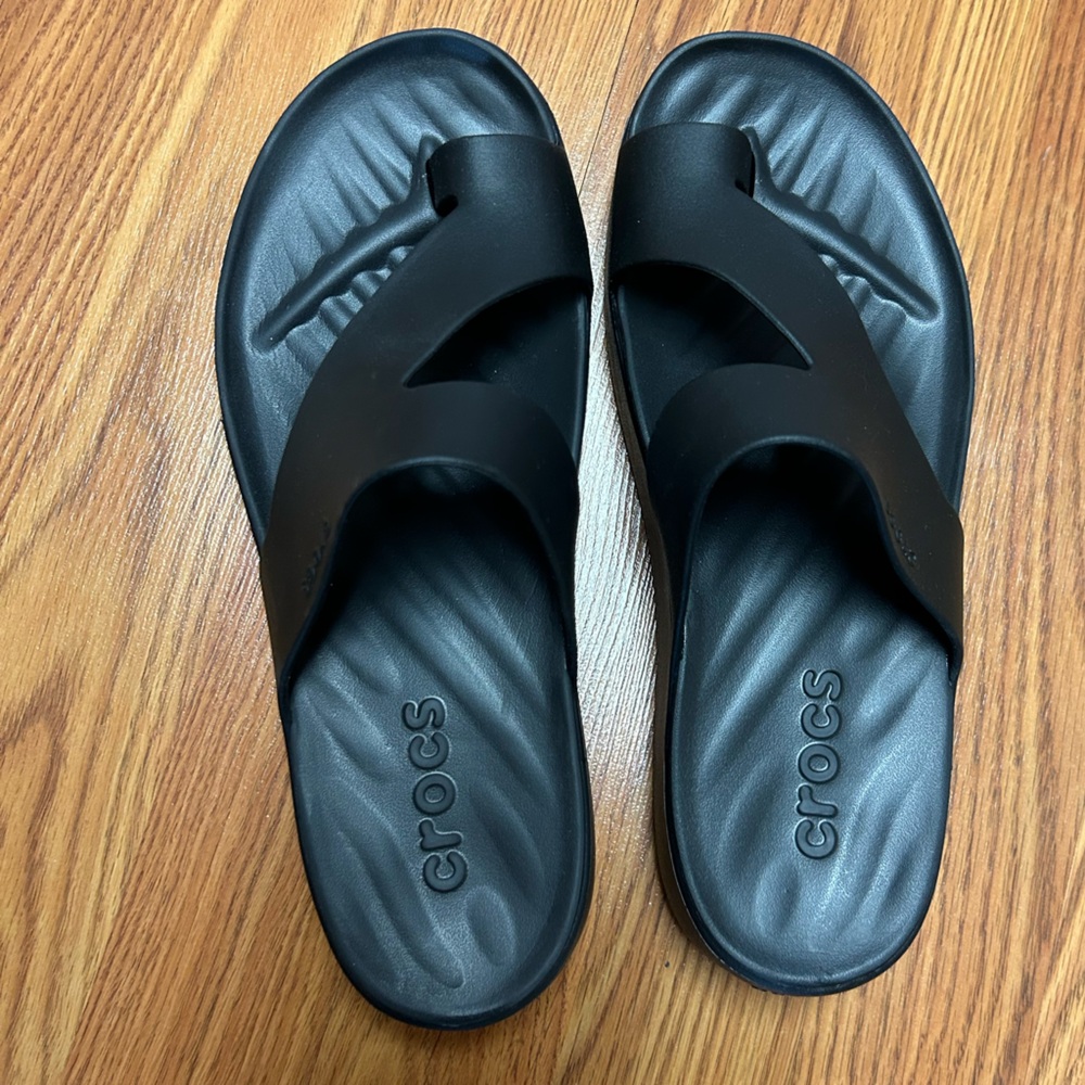 Crocs Women’s Black Slide Sandals Size 10 NWOT